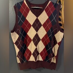 Beanpole men’s argyle wool/wool blend sweater vest